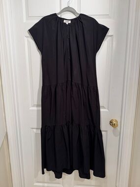COS New w Tag, Black Maxi Tiered Dress with Pockets